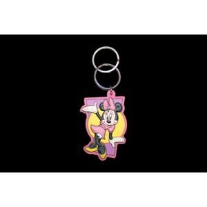 Vintage Walt Disney Classic Minnie Mouse 3" Collectible Rubber Key Chain Ring